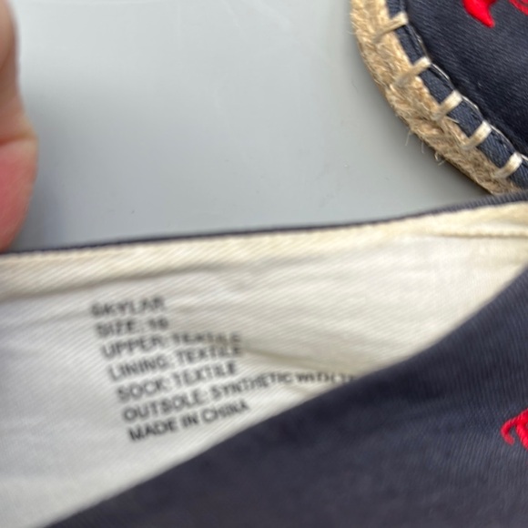 Navy Espadrilles with Red Lobster Embroidery - Picture 4 of 5